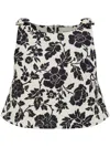 Posse Romeo Bow-detailed Linen Sleeveless Top In White
