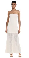 Posse Romy Crochet-trimmed Maxi Dress In Neutral