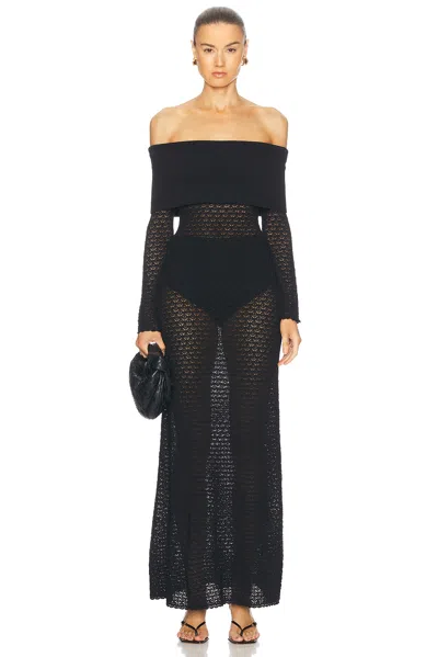 Posse Romy Off The Shoulder Dress In Black