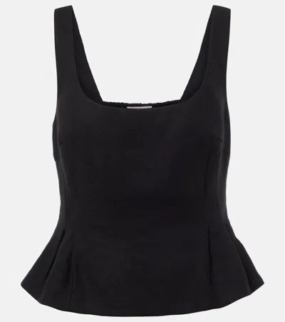POSSE ROSALIE PEPLUM LINEN TOP