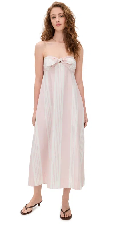 Posse Rosie Strapless Dress Pink Stripe