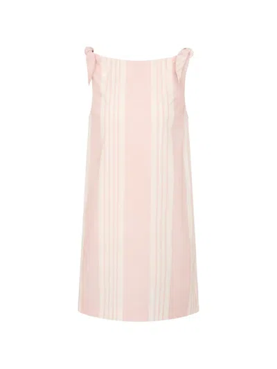 Posse Rosie Striped Mini Dress In Pink