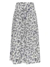 Posse Rue Baroque-print Maxi Skirt In Gray