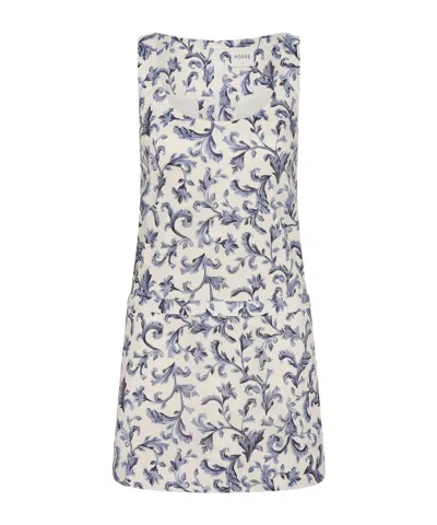 Posse Rue Baroque-print Mini Dress In White