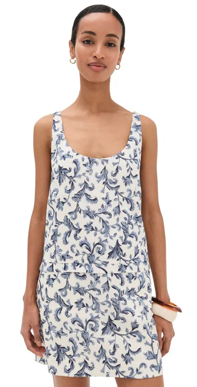 Posse Rue Shift Mini Dress Blue Baroque In Brown