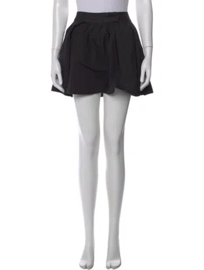 Pre-owned Posse Ruffle Embellishment Mini Skirt In Black