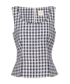 Posse Sadie Gingham Linen Top In Multi