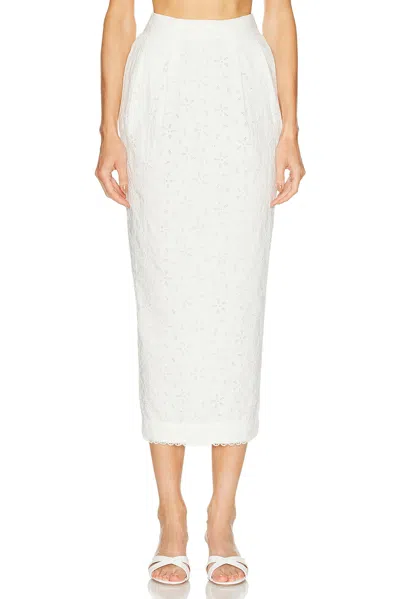 Posse Salma Column Skirt In White