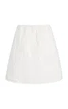 Posse Salma Eyelet Cotton Mini Skirt In White