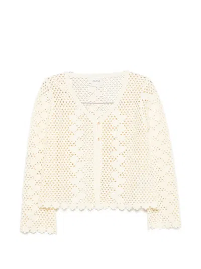 Posse Saskia Crochet-knit Cardigan In Multi