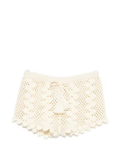 Posse Saskia Crochet-knit Shorts In Multi
