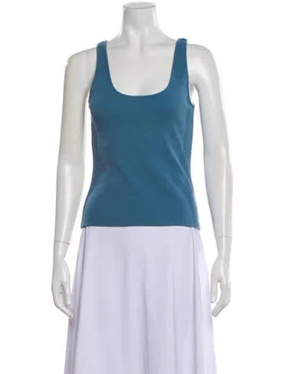 Pre-owned Posse Scoop Neck Sleeveless Top W/ Tags In Blue