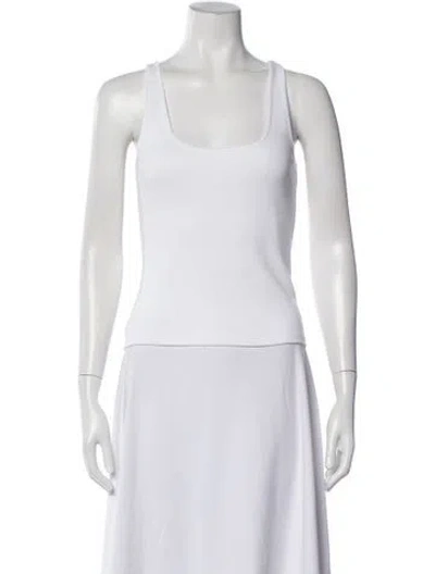 Pre-owned Posse Scoop Neck Sleeveless Top W/ Tags In White