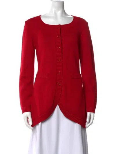 Pre-owned Posse Scoop Neck Sweater In Red