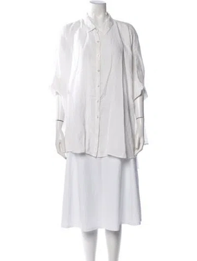 Pre-owned Posse Short Sleeve Button-up Top In Neutrals