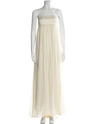 Pre-owned Posse Silk Long Dress W/ Tags In Green