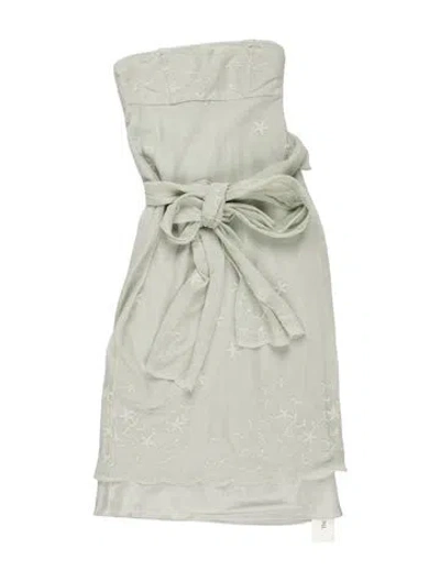 Pre-owned Posse Silk Mini Dress W/ Tags In Green
