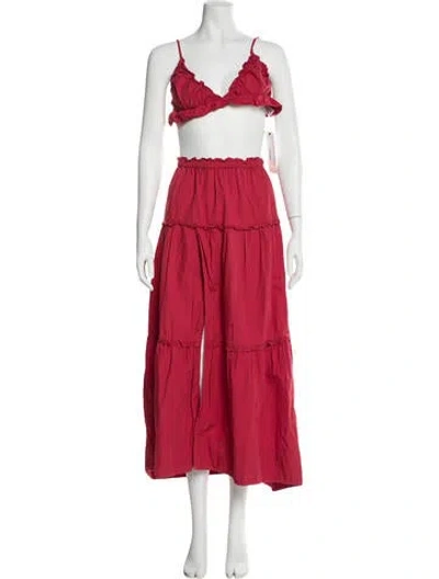 Pre-owned Posse Skirt Set In Red