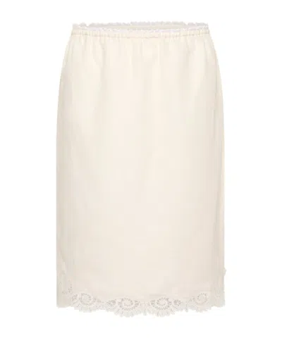 Posse Solid Color Midi Skirt In Neutral