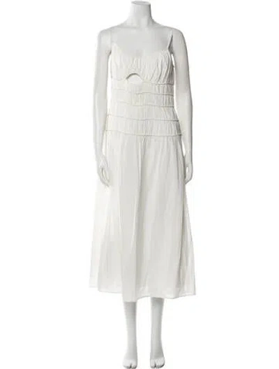 Pre-owned Posse Square Neckline Long Dress In Neutral