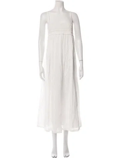 Pre-owned Posse Square Neckline Long Dress In Neutrals