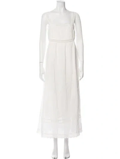 Pre-owned Posse Square Neckline Long Dress In Neutrals