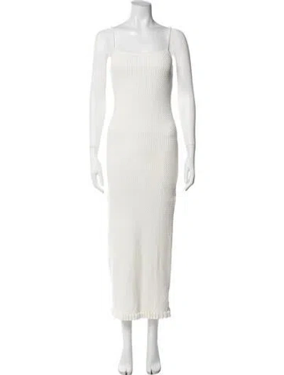 Pre-owned Posse Square Neckline Long Dress In Neutrals