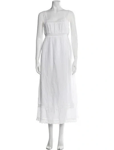 Pre-owned Posse Square Neckline Long Dress In Purple