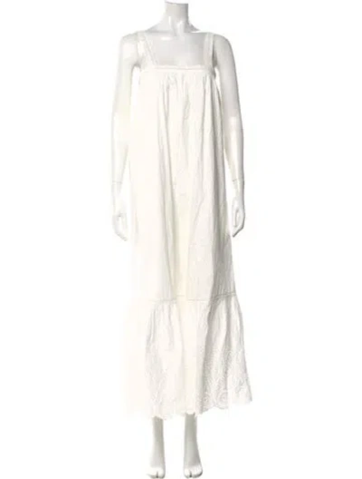 Pre-owned Posse Square Neckline Long Dress W/ Tags In White