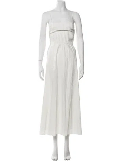Pre-owned Posse Square Neckline Midi Length Dress In Neutrals