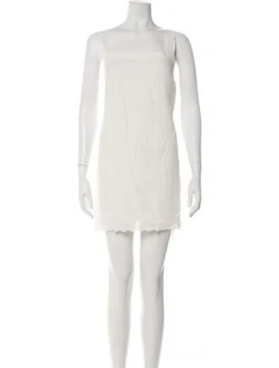 Pre-owned Posse Square Neckline Mini Dress W/ Tags In Neutral