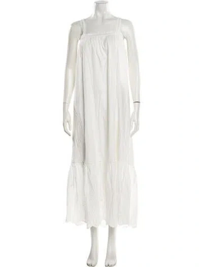 Pre-owned Posse Square Neckline Mini Dress In White