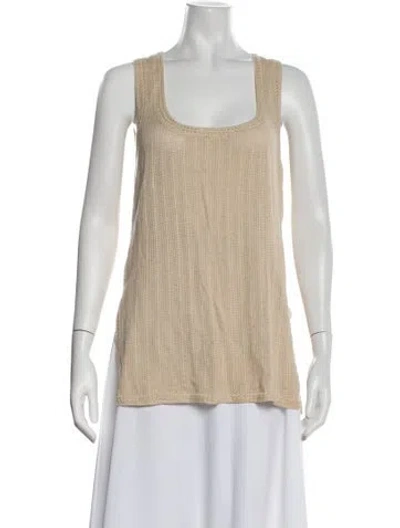 Pre-owned Posse Square Neckline Sleeveless Top In Neutrals