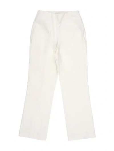Pre-owned Posse Straight Leg Pants In White