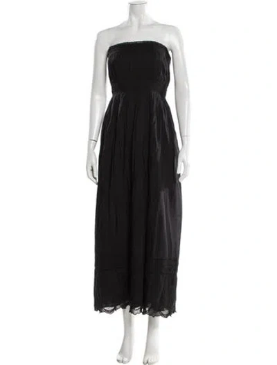 Pre-owned Posse Strapless Long Dress W/ Tags In Black