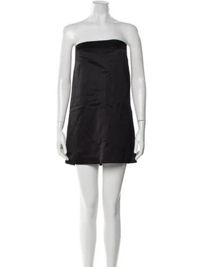 Pre-owned Posse Strapless Mini Dress W/ Tags In Gray