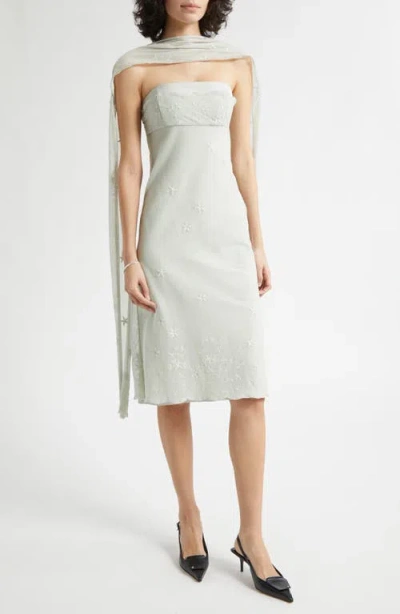 Posse Cove Strapless Dress In Seafoam
