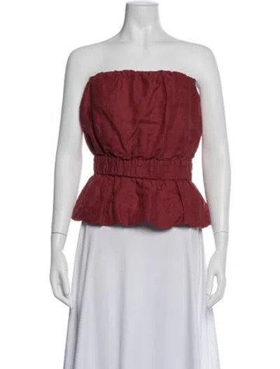 Pre-owned Posse Strapless Top In Red