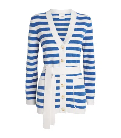 Posse Stripe Ari Cardigan In Blue