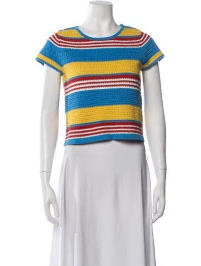 Pre-owned Posse Striped Crew Neck Sweater In Multicolor