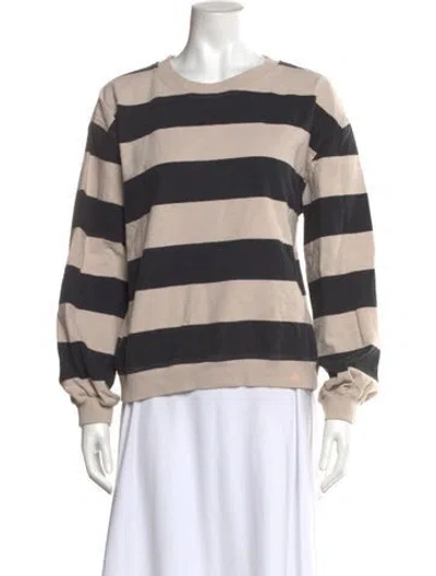 Pre-owned Posse Striped Crew Neck Sweater In Neutral