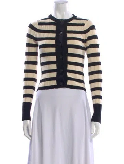 Pre-owned Posse Striped Crew Neck Sweater In Neutral