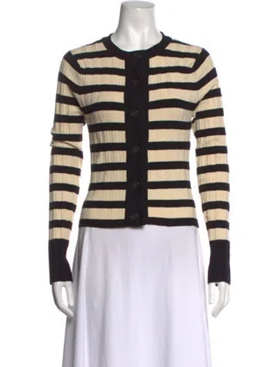 Pre-owned Posse Striped Crew Neck Sweater In Neutrals