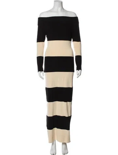 Pre-owned Posse Striped Long Dress In Multi