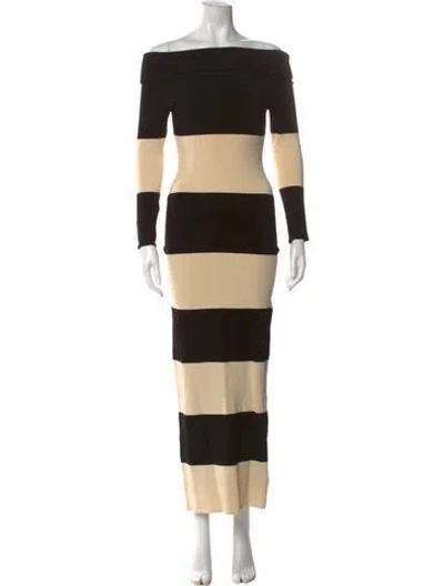 Pre-owned Posse Striped Long Dress In Multi