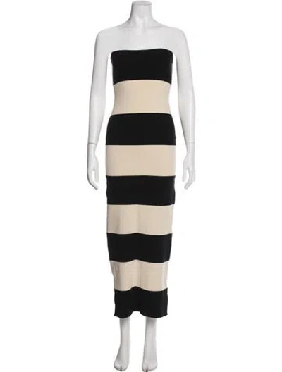Pre-owned Posse Striped Long Dress In Multi