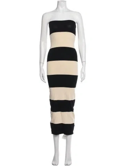Pre-owned Posse Striped Long Dress In Multicolor