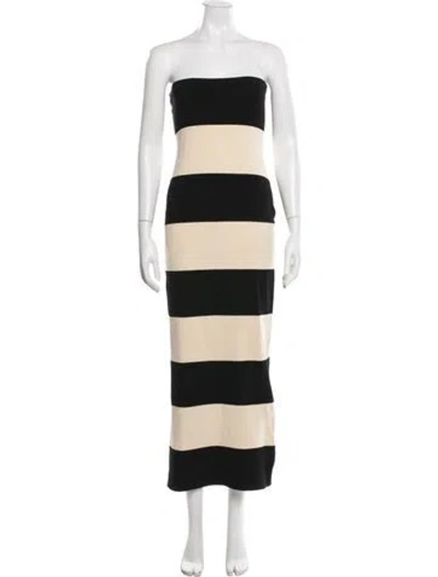Pre-owned Posse Striped Long Dress In Multicolor