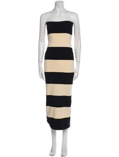 Pre-owned Posse Striped Midi Length Dress
