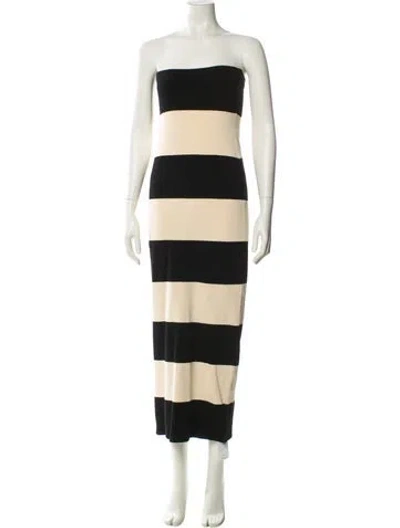 Pre-owned Posse Striped Midi Length Dress In Multi